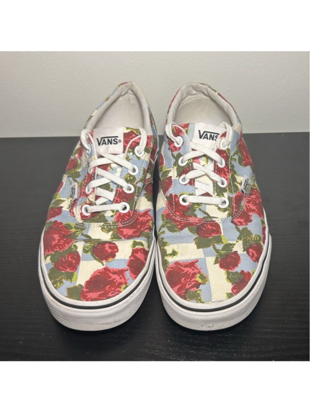 Vans Doheny Checkerboard Floral - Canvas Low-Top Skate Sneakers Women's 8.5